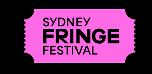 Pink movie ticket with Sydney Fringe Festival written inside