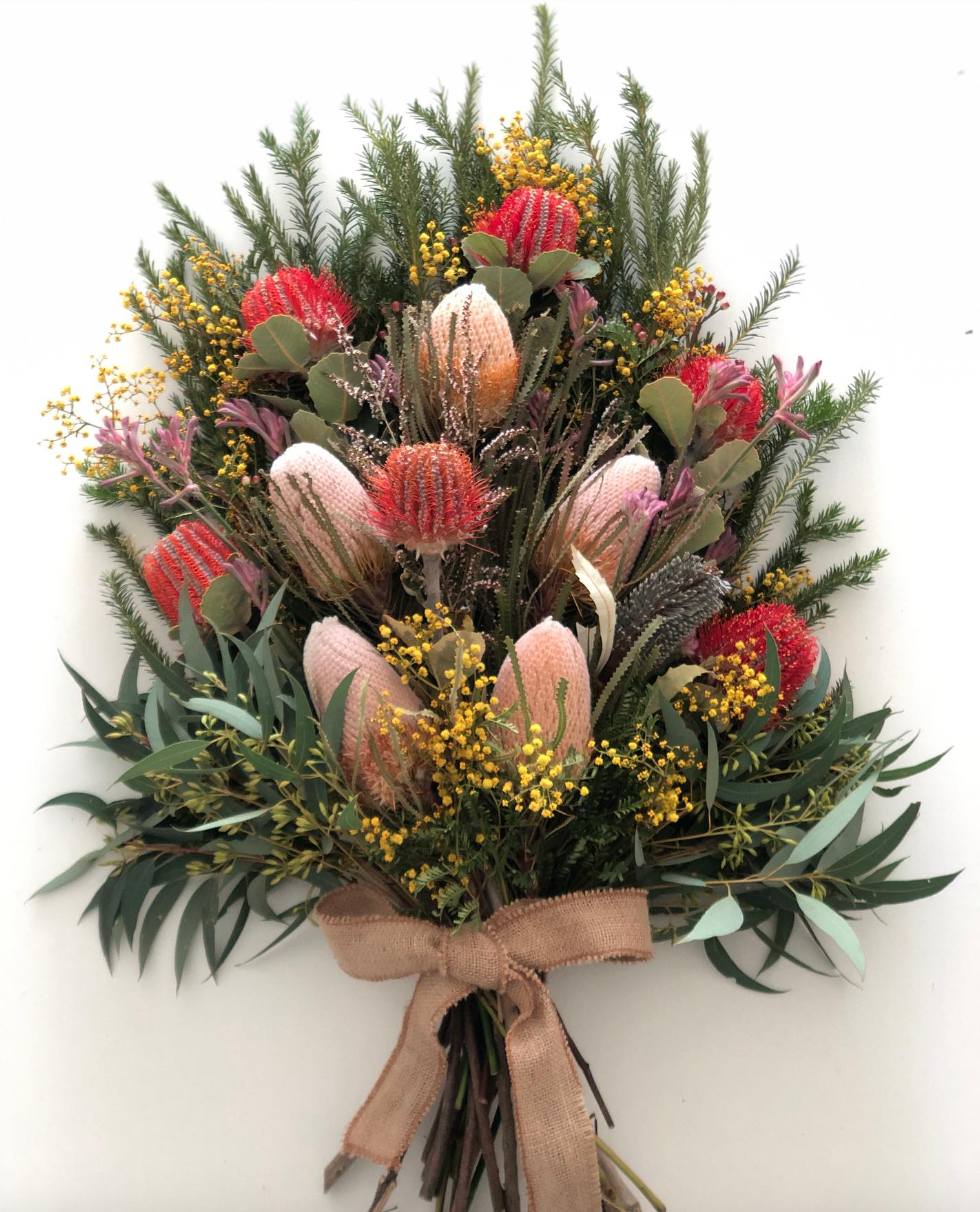 A large bouquet of native Australia flowers by Bold Botanicals